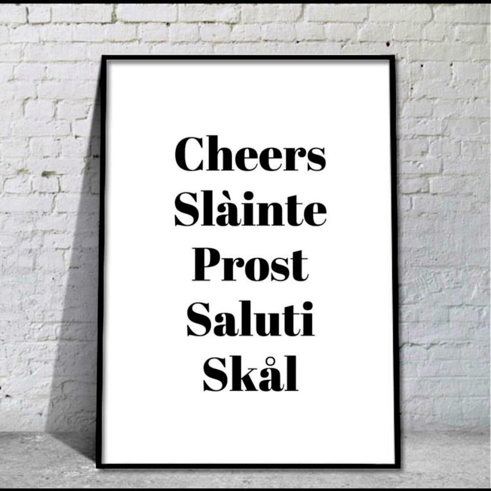 ♥️ Home Bar sign Say cheers 🥂 in several languages! Toast to health and wealth! - Picture 2 of 7